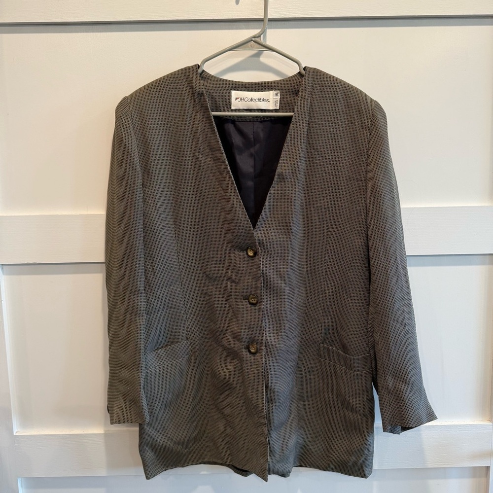 JH Collectibles Charcoal/Brown Blazer